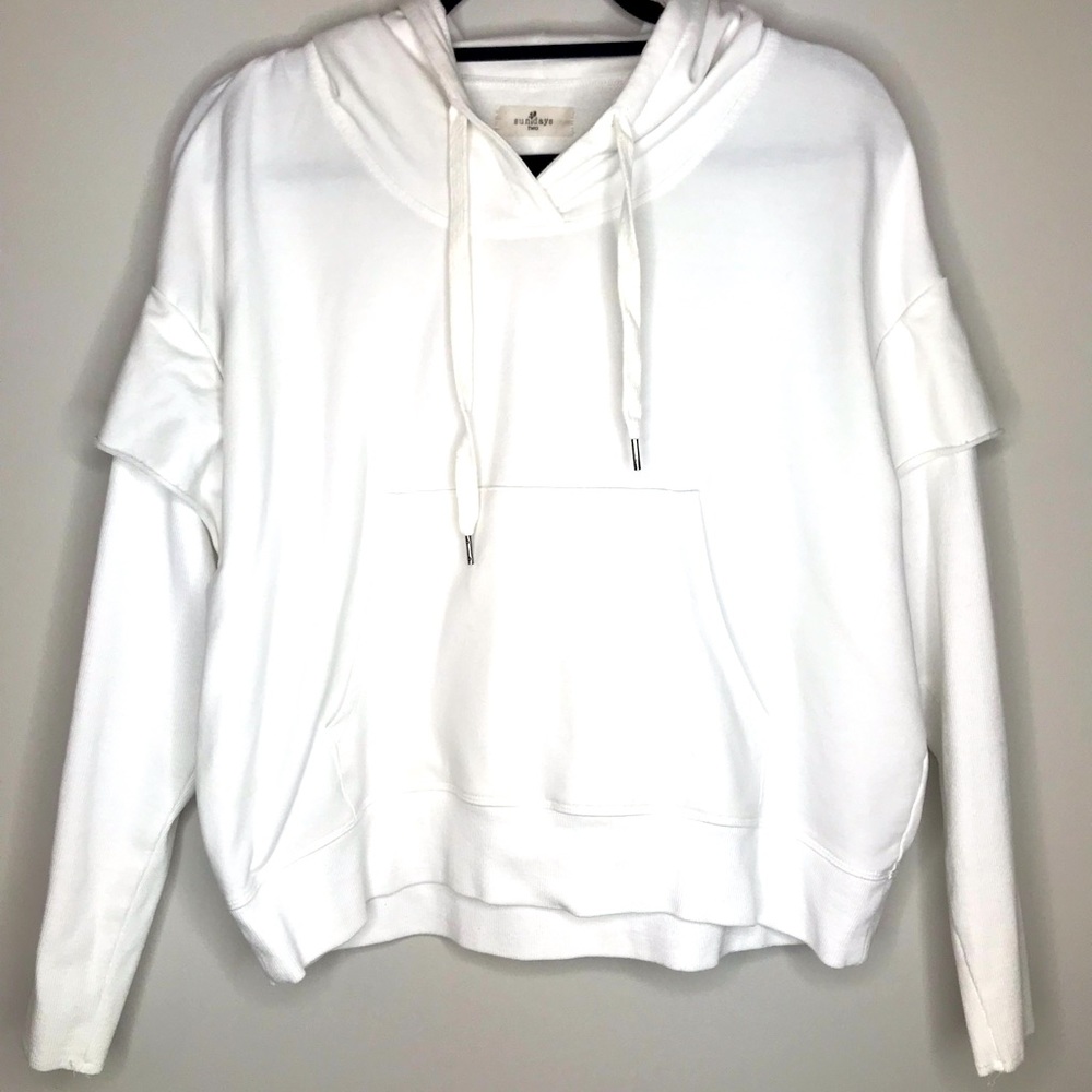 White Hoodie Sweatshirt
